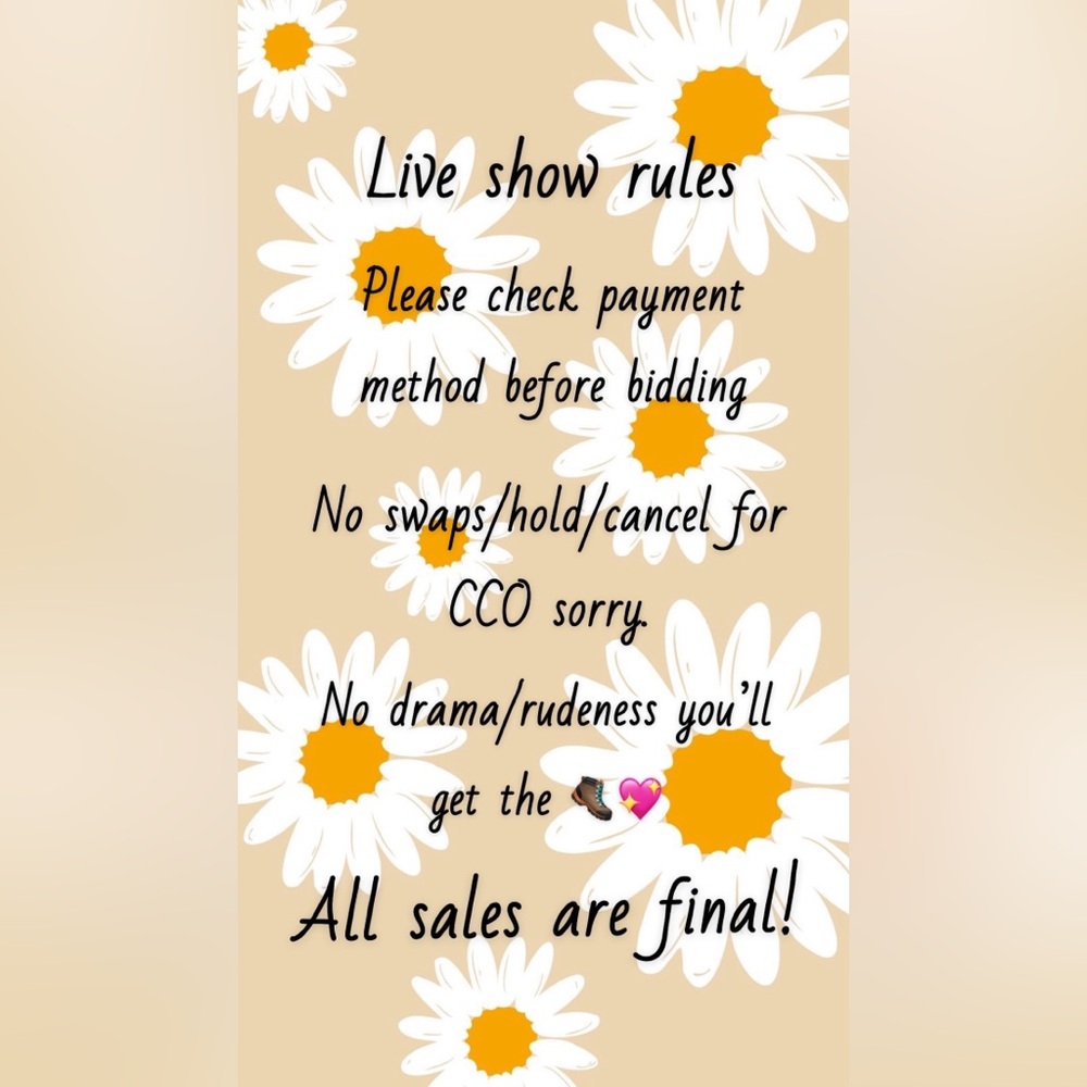 💖LIVE SHOW RULES💖